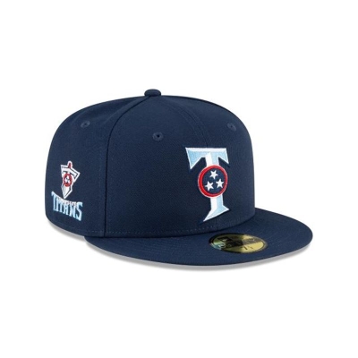 Blue Tennessee Titans Hat - New Era NFL Logo Mix 59FIFTY Fitted Caps USA4290176